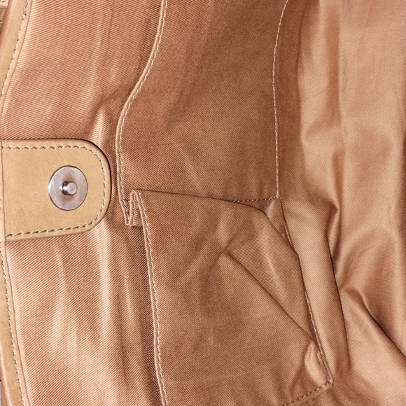 Vintage Fossil Turquoise Totale Bag Leather And Canvas - Picture 11 of 17